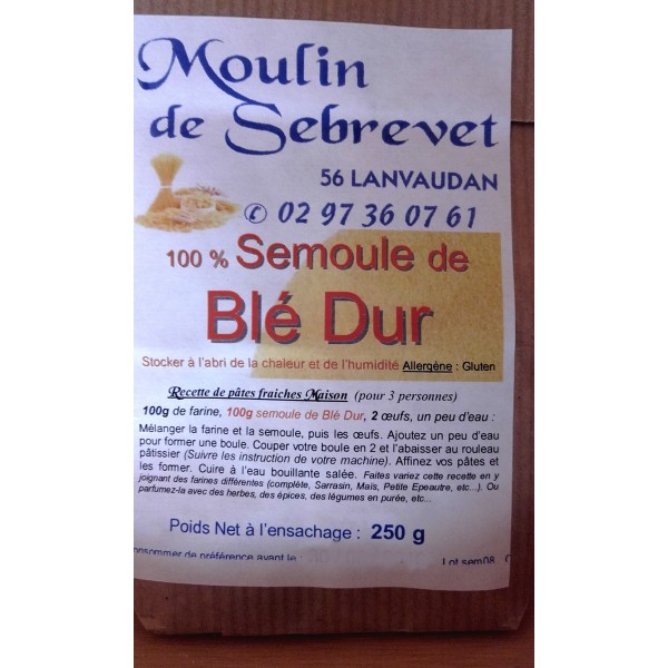 Semoule de Blé dur fine 250 g