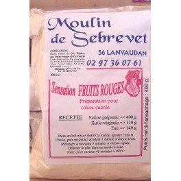 Préparation dessert - cake fruits rouges  400 g